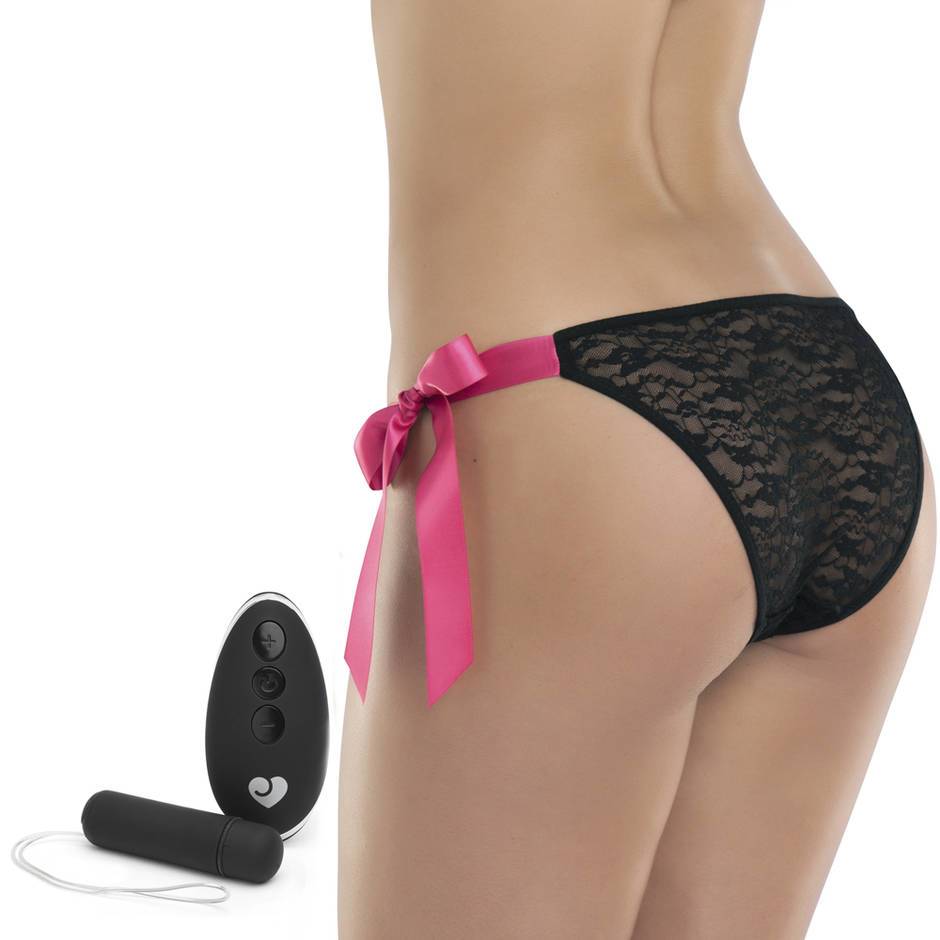Lovehoney Hot Date 10 Function Remote Control Vibrating Black Thong